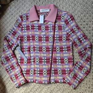 Anthropologie Aldomartins Meredith Plaid Moto Jacket NWT - XS